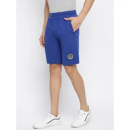 van heusen innerwear Van Heusen Men Blue Solid Smart Tech Easy Stain Release Knit Shorts image 3