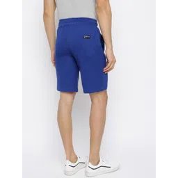 van heusen innerwear Van Heusen Men Blue Solid Smart Tech Easy Stain Release Knit Shorts image 4
