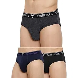 Men Anti Bacterial Briefs - 100% Combed Cotton - Pack of 3 - Colour Fresh, Moisture Wicking-image-29