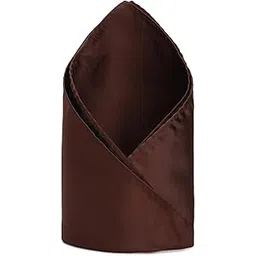 van heusen Men Polyester Formal Brown Solid Party Pocket Square, Free Size image 1