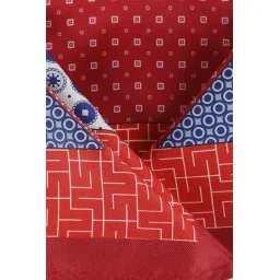 van heusen Men Red Print Party Pocket Square image 3