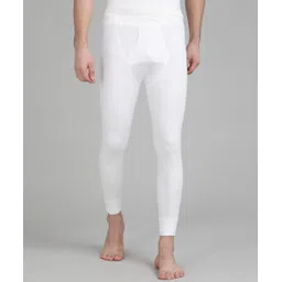 VAN HEUSEN Men White Solid Antibacterial Snug Fit Thermal Bottom Men Pyjama Thermal-picture-14