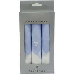 Van Heusen Mens Cotton Color Border ["Blue"] Handkerchief-picture-13