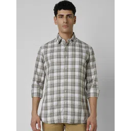 Van Heusen Sport Checked Slim Fit Pure Cotton Casual Shirt-picture-21