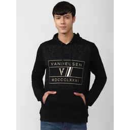 Van Heusen Sport Men Black Typography Printed Hooded Sweatshirt-picture-17