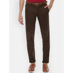 Van Heusen Sport Men Brown Slim Fit Cotton Trousers-picture-20