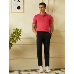 Van Heusen Sport Men Fuchsia Solid Polo Collar Pure Cotton T-shirt-picture-37