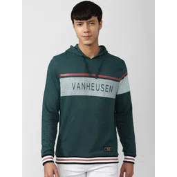Van Heusen Sport Men Green Printed Hooded Sweatshirt-picture-14