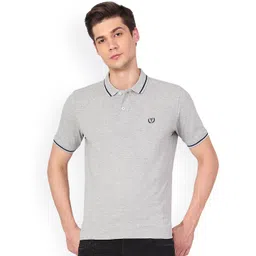 Van Heusen Sport Men Grey Solid Polo Collar T-shirt-picture-41