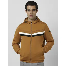 Van Heusen Sport Men Hooded Striped Pure Cotton Open Front Jacket-picture-26