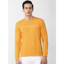 Van Heusen Sport Men Orange Printed Sweatshirt image 1