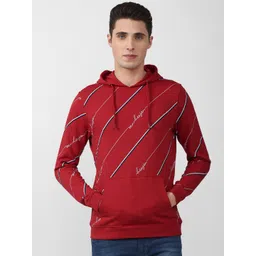 Van Heusen Sport Men Red Printed Hooded Sweatshirt-picture-23