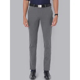 Van Heusen Sport Men Self Design Slim Fit Formal Trousers-picture-30