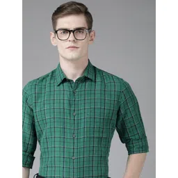 Van Heusen Sport Men Slim Fit Opaque Checked Formal Shirt-picture-35