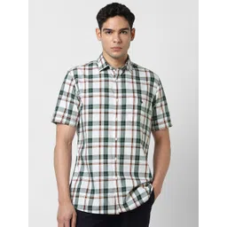 Van Heusen Sport Men Slim Fit Tartan Checks Checked Casual Shirt-picture-37