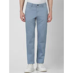 Van Heusen Sport Men Textured Pure Cotton Slim Fit Trousers-picture-40