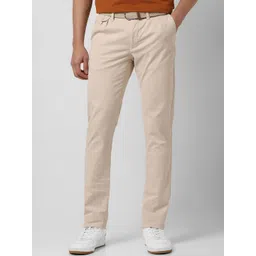 Van Heusen Sport Men Textured Slim Fit Pleated Trousers-picture-23