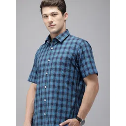 Van Heusen Sport Pure Cotton Slim Fit Opaque Checked Casual Shirt-picture-26