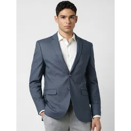 Van Heusen Sport Self Designed Notched Lapel Collar Super Slim-Fit Single Breasted Blazer-picture-30