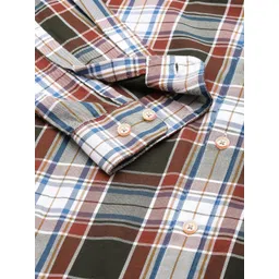 Van Heusen Sport Slim Fit Checked Pure Cotton Casual Shirt image 3