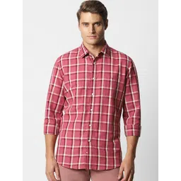 Van Heusen Sport Slim Fit Checked Spread Collar Casual Shirt-picture-29