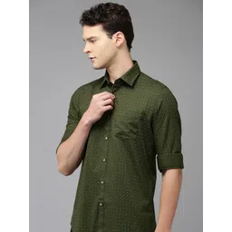 Van Heusen Sport Slim Fit Micro Ditsy Printed Pure Cotton Casual Shirt-picture-28