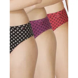 Van Heusen Anti Bacterial No Marks Waistband Print Bikini Panty - Pack of 3 - Dark Assorted Print-picture-20