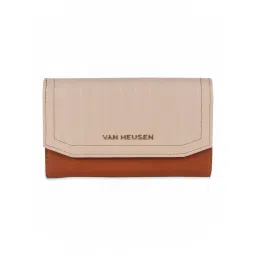 Van Heusen Beige & Brown Casual Leather Wallet for Women-picture-11