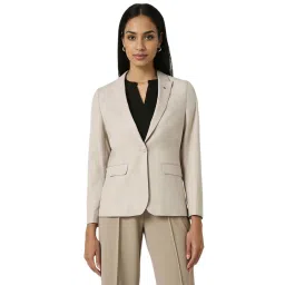 Van Heusen Beige Chequered Blazers image 1
