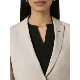 Van Heusen Beige Chequered Blazers image 5