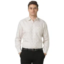 Van Heusen Beige Cotton Regular fit Checks Shirt-picture-36