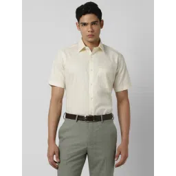 Van Heusen Beige Cotton Regular fit Solid Shirt-picture-42