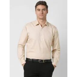 Van Heusen Beige Cotton Regular fit Solid Shirt-picture-29