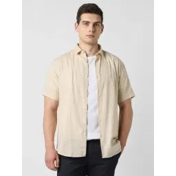 Van Heusen Beige Cotton Slim Fit Shirt-picture-44