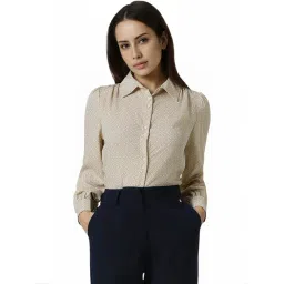 Van Heusen Beige Geometric Shirt-picture-31