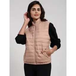 Van Heusen Beige Nylon Solid Jacket-picture-29