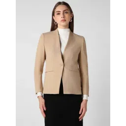 Van Heusen Beige Plain Blazer-picture-23