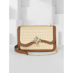 Van Heusen Beige Printed Sling Handbag-picture-40