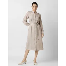 Van Heusen Beige Regular Fit Printed Dress-picture-26