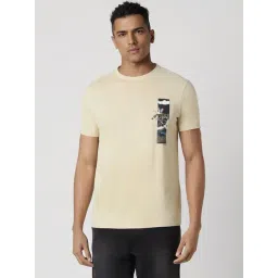 Van Heusen Beige Regular Fit Printed T-Shirt-picture-21