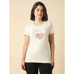 Van Heusen Beige Relaxed Fit Printed Night T-Shirt-picture-15