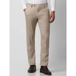 Van Heusen Beige Slim Fit Texture Trousers-picture-10