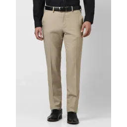 Van Heusen Beige Slim Fit Texture Trousers-picture-22