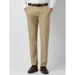 Van Heusen Beige Slim Fit Texture Trousers-picture-25
