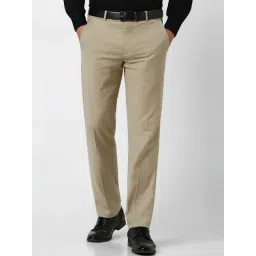 Van Heusen Beige Slim Fit Trousers-picture-11