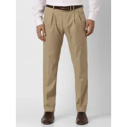 Van Heusen Beige Slim Fit Trousers-image-26
