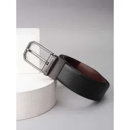 Van Heusen Black & Brown Textured Leather Reversible Formal Belt-picture-42