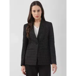 Van Heusen Black Chequered Blazer-picture-26