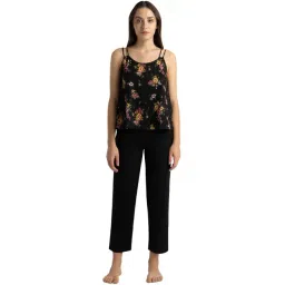 Van Heusen Black Cotton Floral Print Top Pyjama Set-picture-39