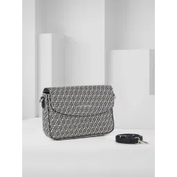 Van Heusen Black Graphic Sling Handbag-picture-12